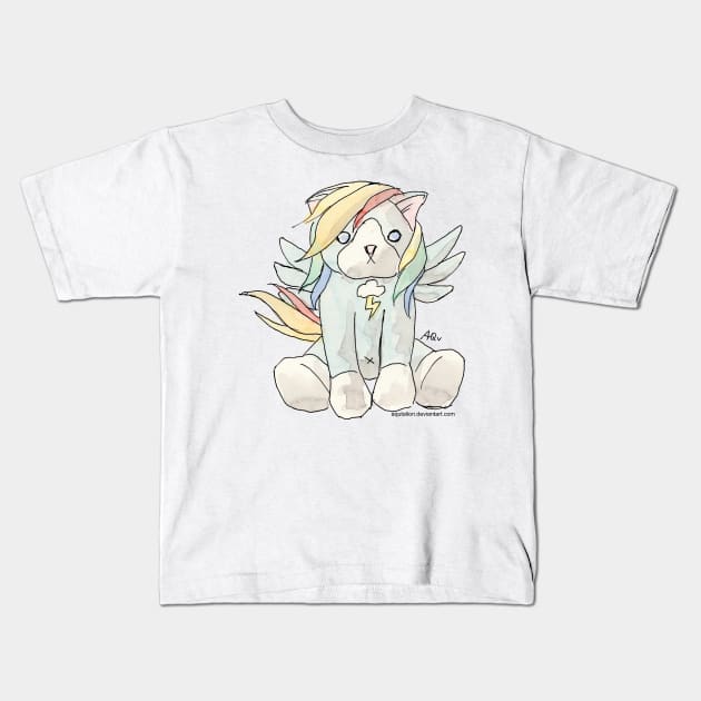 Harlock the Cat Cosplay: Rainbow Dash Kids T-Shirt by Aqutalion